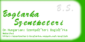 boglarka szentpeteri business card